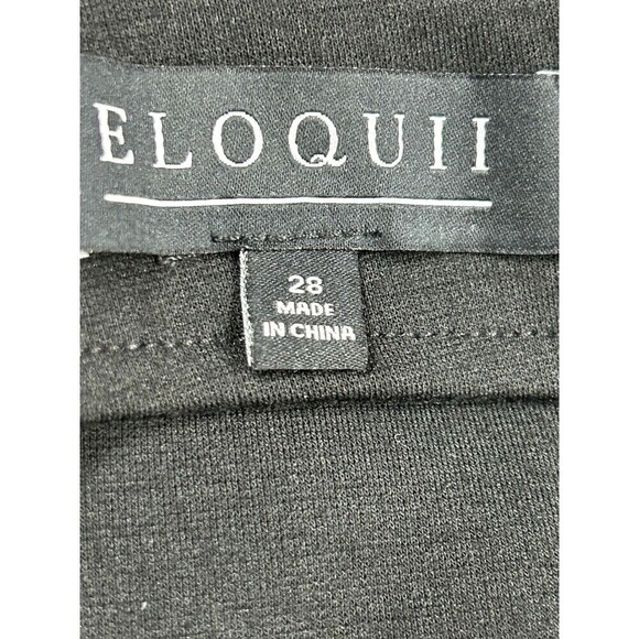 New Eloquii Women Sz 28 Straight Pencil Skirt Black Elastic Waist Back Zipper T2 - Picture 10 of 12